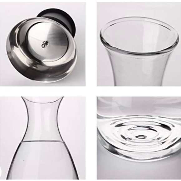 NWOT 50 oz Glass Carafe w/Stainless Steel Flip-Top Lid & Zippered Cozy - Picture 7 of 9